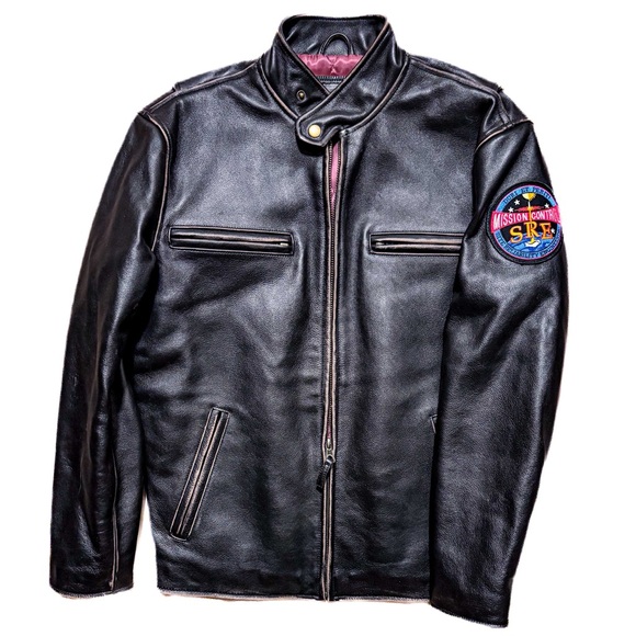 Golden Bear Other - RARE “Golden Bear Sportwear” Black Genuine Leather Quilted Moto Biker Jacket